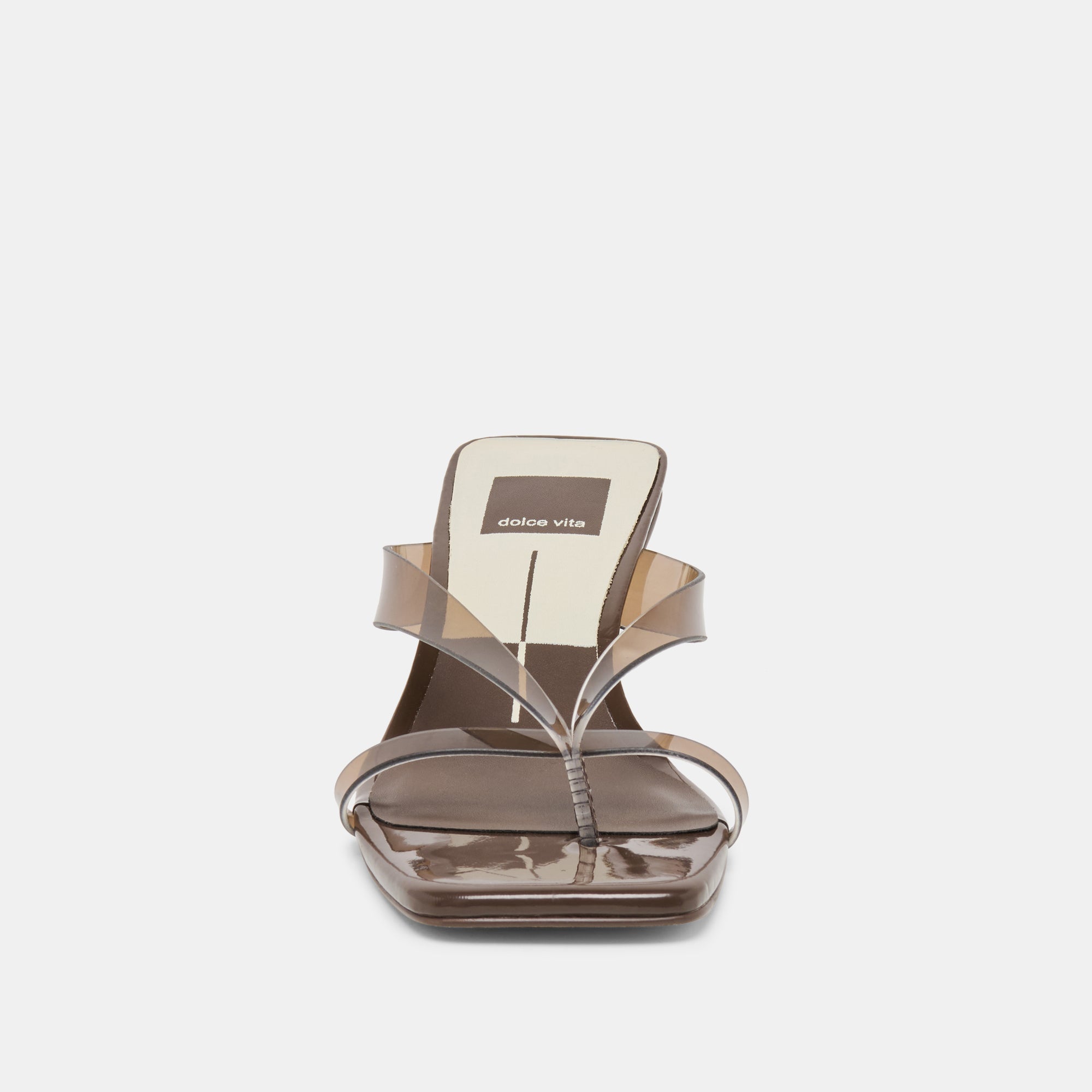 Brevel Vinyl Wide Dk Brown Jelly Heels / Dolce Vita