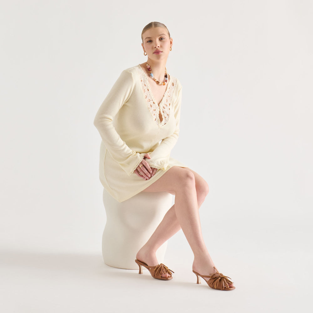 Rosaly Chestnut Leather Heels / Dolce Vita