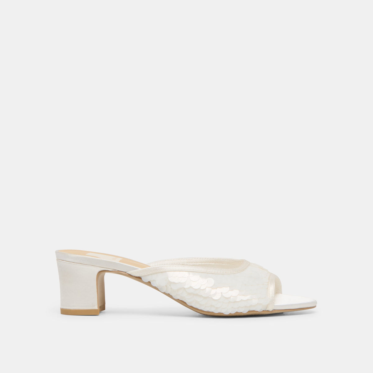 Inga Off White Satin Heels / Dolce Vita