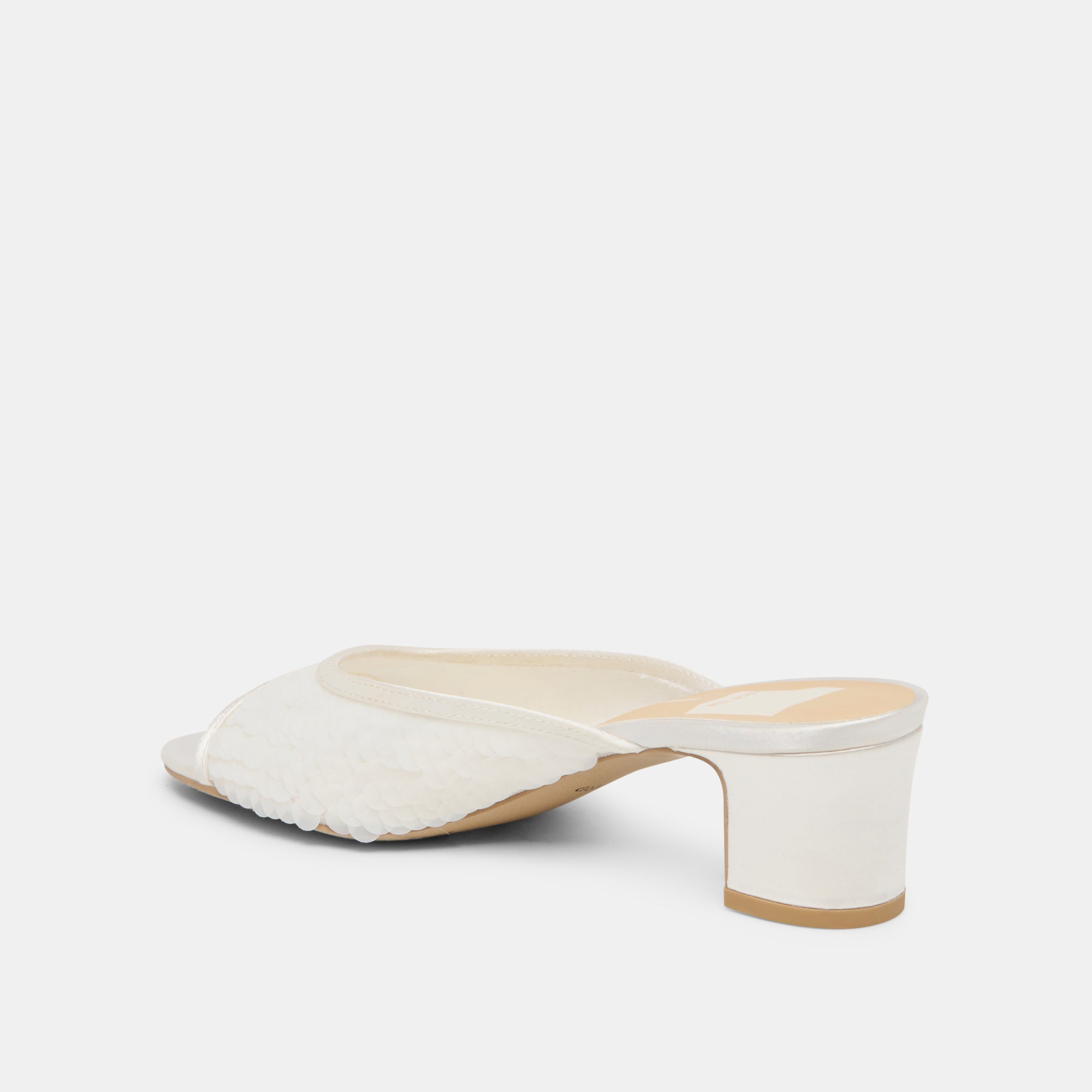 Inga Off White Satin Heels / Dolce Vita