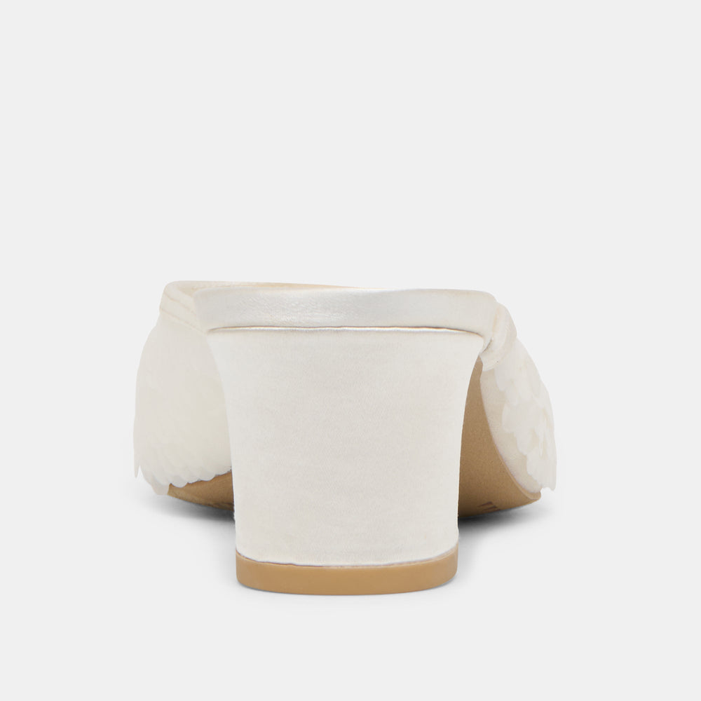 Inga Off White Satin Heels / Dolce Vita