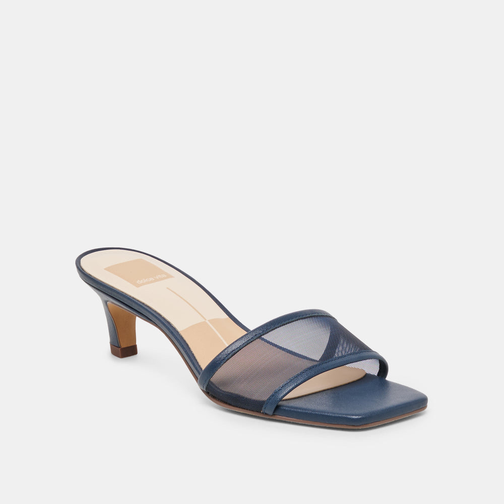 Rexa Mesh Navy Mesh Heels / Dolce Vita