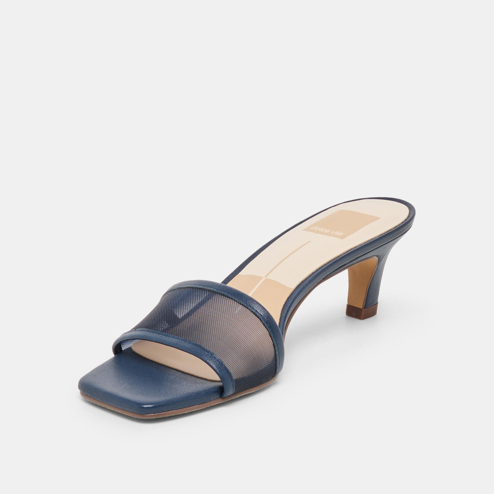 Rexa Mesh Navy Mesh Heels / Dolce Vita