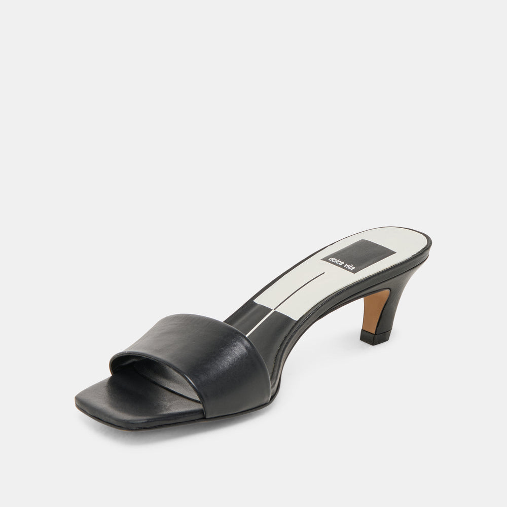 Rexa Black Leather Heels / Dolce Vita