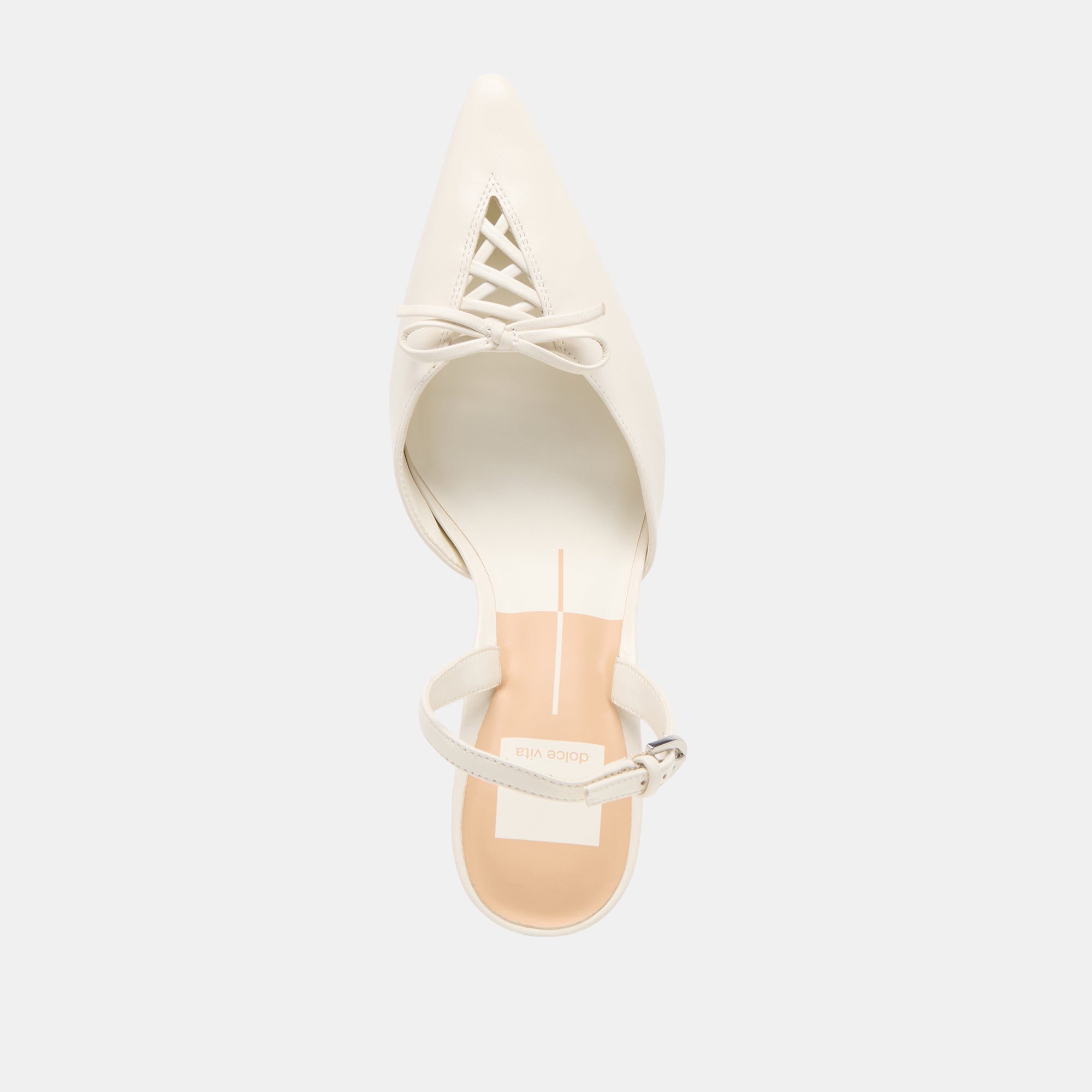 Hamya White Leather Heels / Dolce Vita