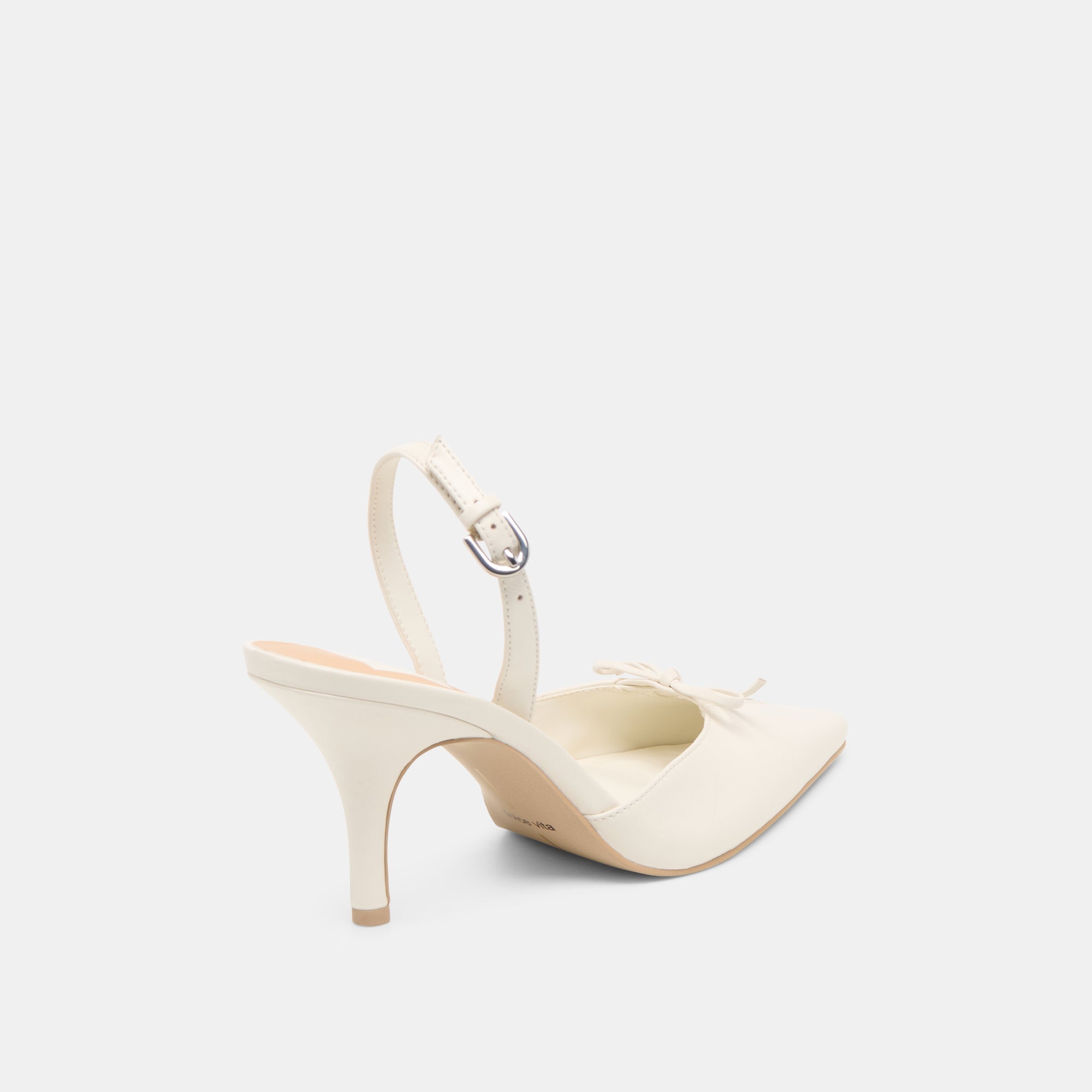 Hamya White Leather Heels / Dolce Vita