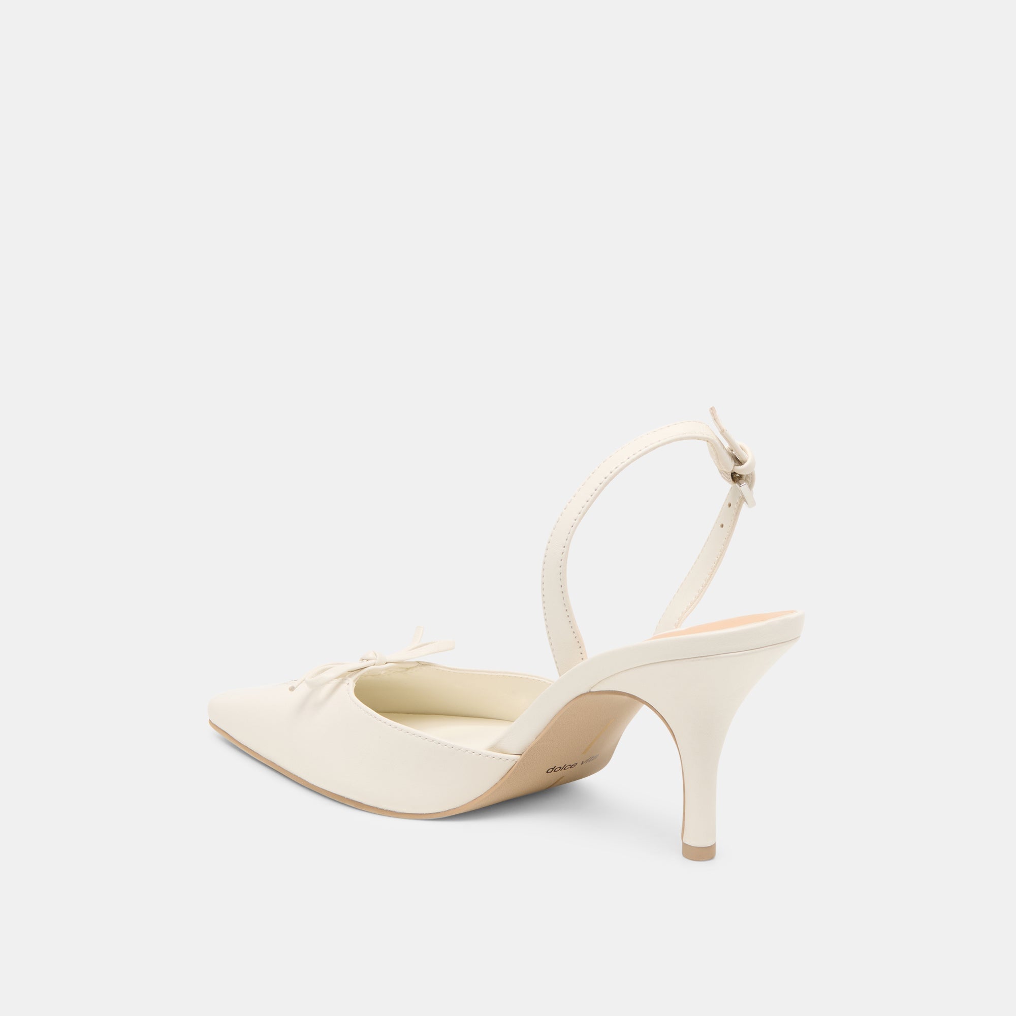 Hamya White Leather Heels / Dolce Vita