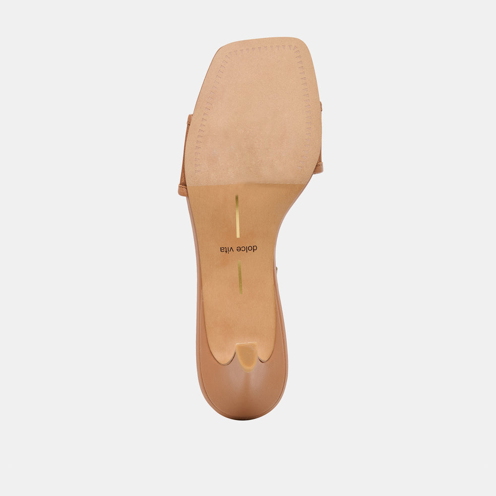 Rexa Mesh Caramel Mesh Heels / Dolce Vita