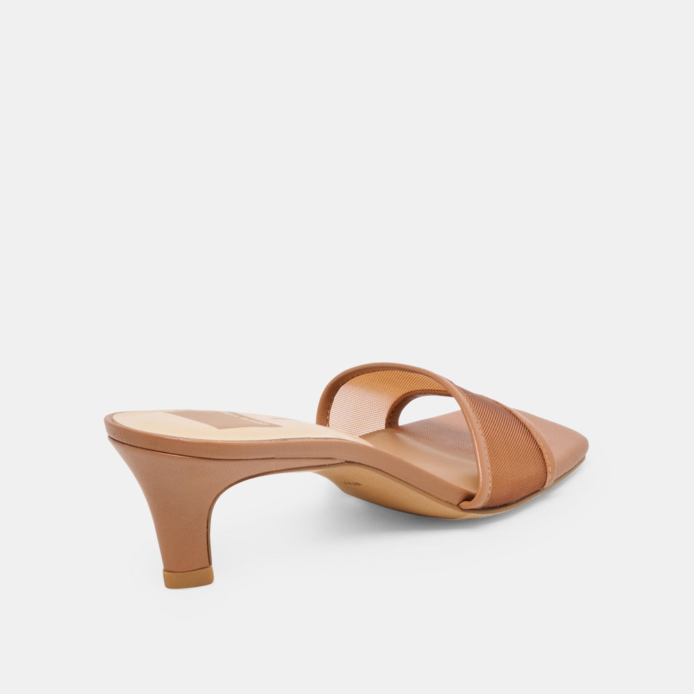 Rexa Mesh Caramel Mesh Heels / Dolce Vita