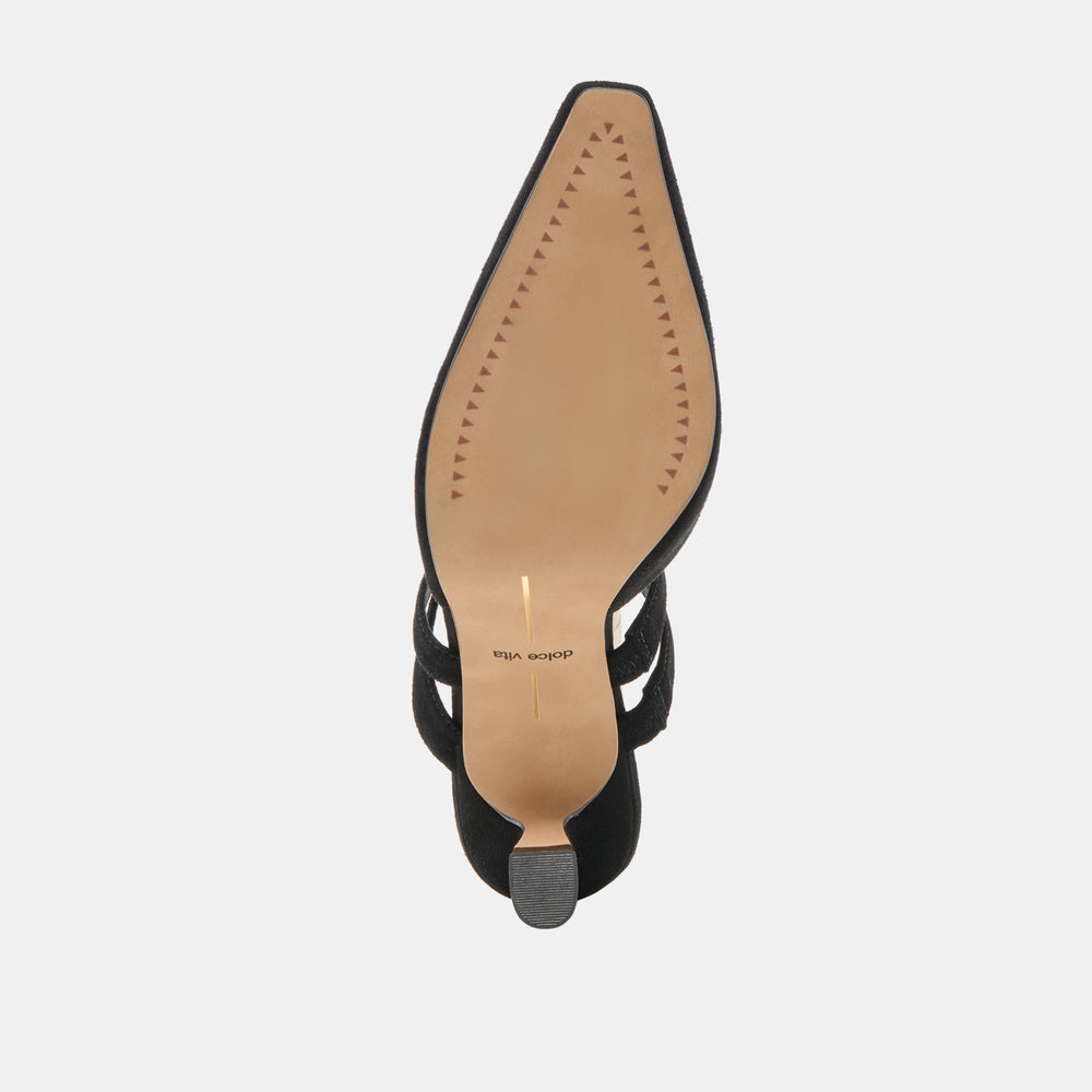 Linore Onyx Suede Heels / Dolce Vita