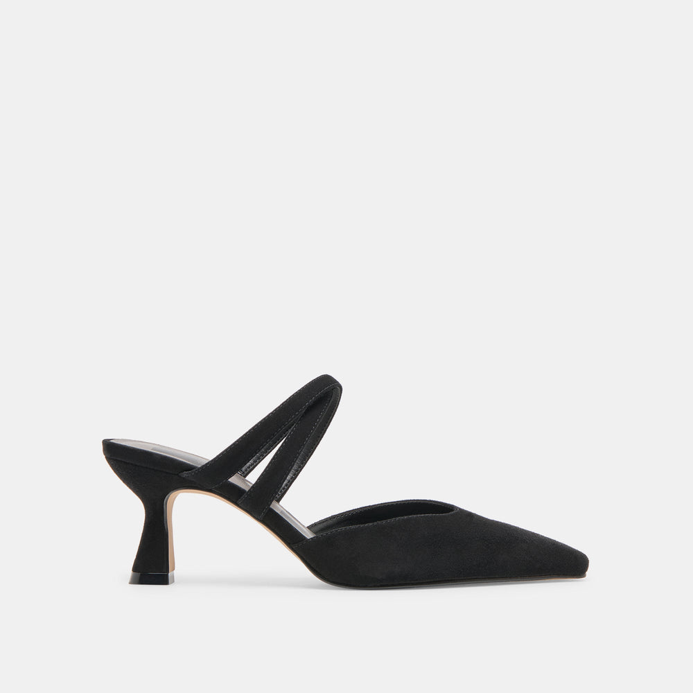 Linore Onyx Suede Heels / Dolce Vita