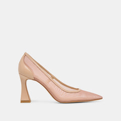 Malory Lt Tan Mesh Heels / Dolce Vita