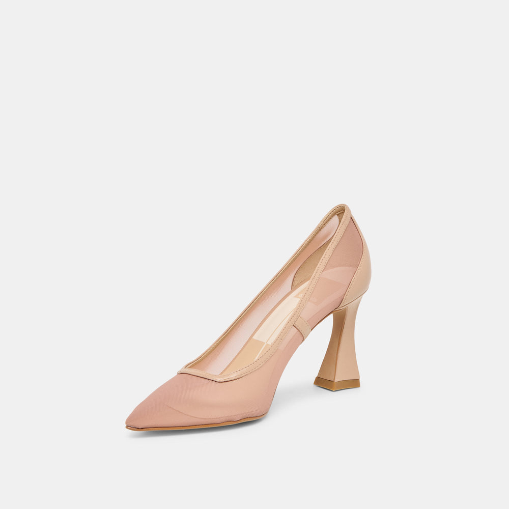 Malory Lt Tan Mesh Heels / Dolce Vita