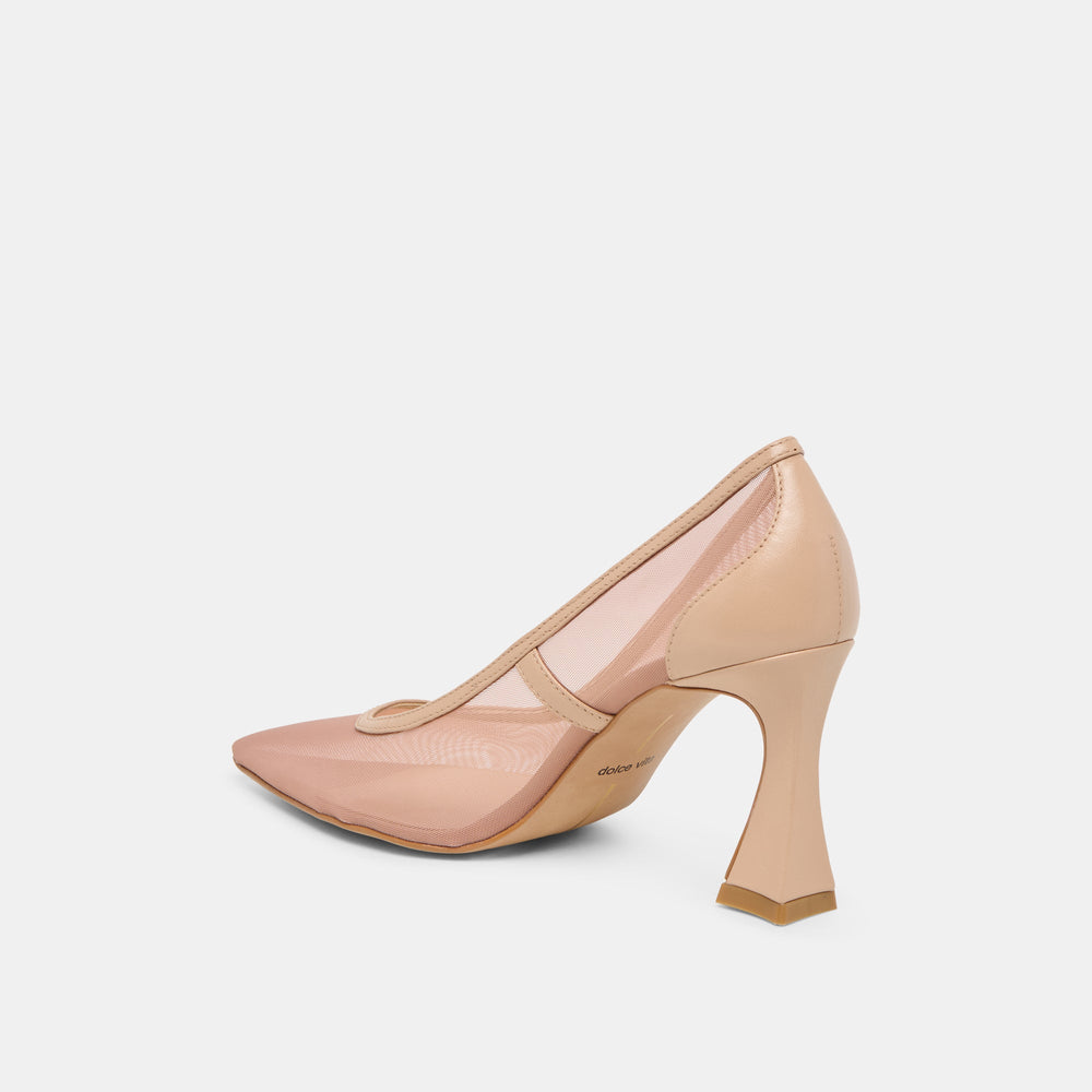 Malory Lt Tan Mesh Heels / Dolce Vita