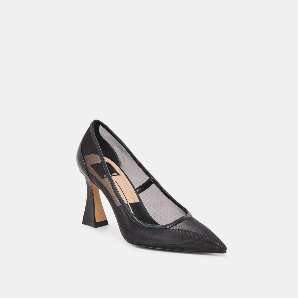 Malory Onyx Mesh Heels / Dolce Vita