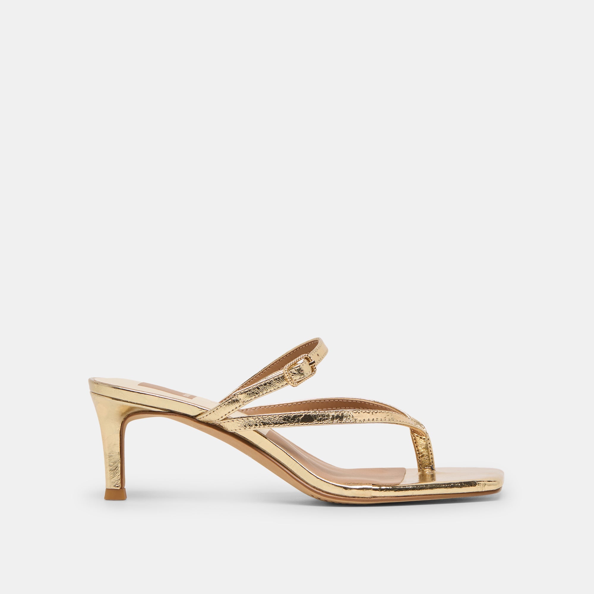Biaga Gold Distressed Leather Heels / Dolce Vita
