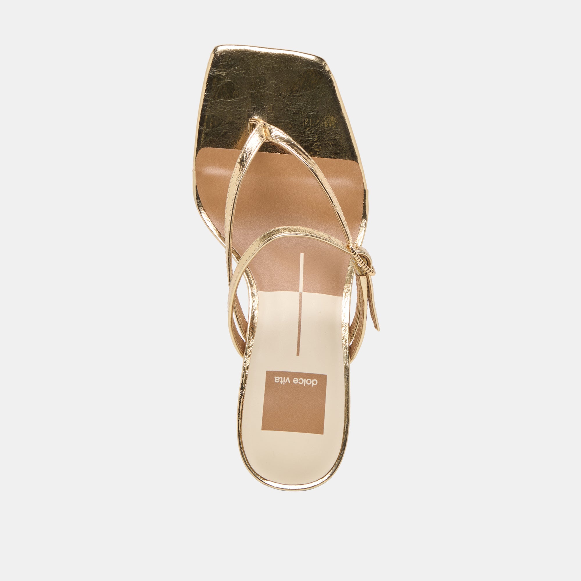 Biaga Gold Distressed Leather Heels / Dolce Vita