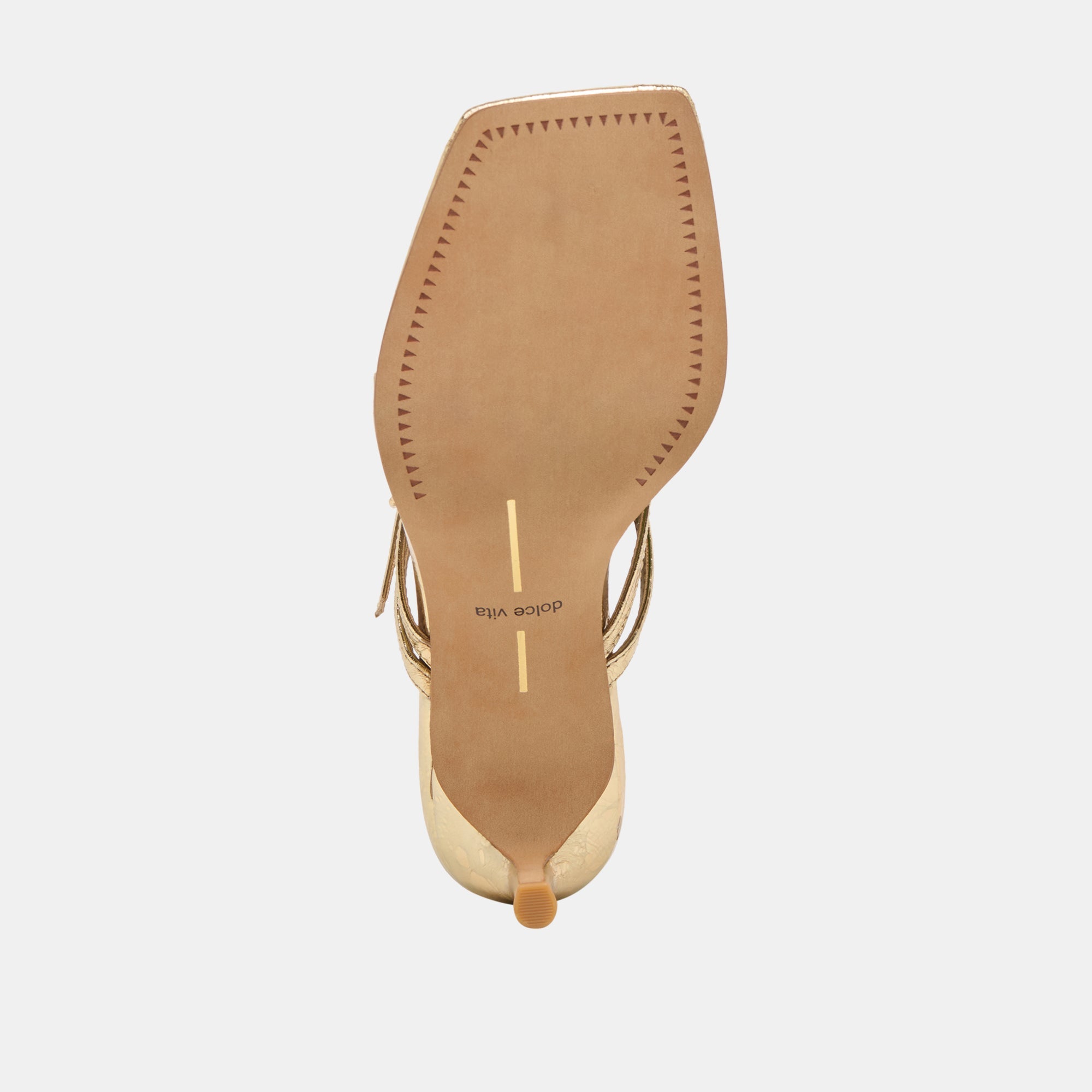 Biaga Gold Distressed Leather Heels / Dolce Vita