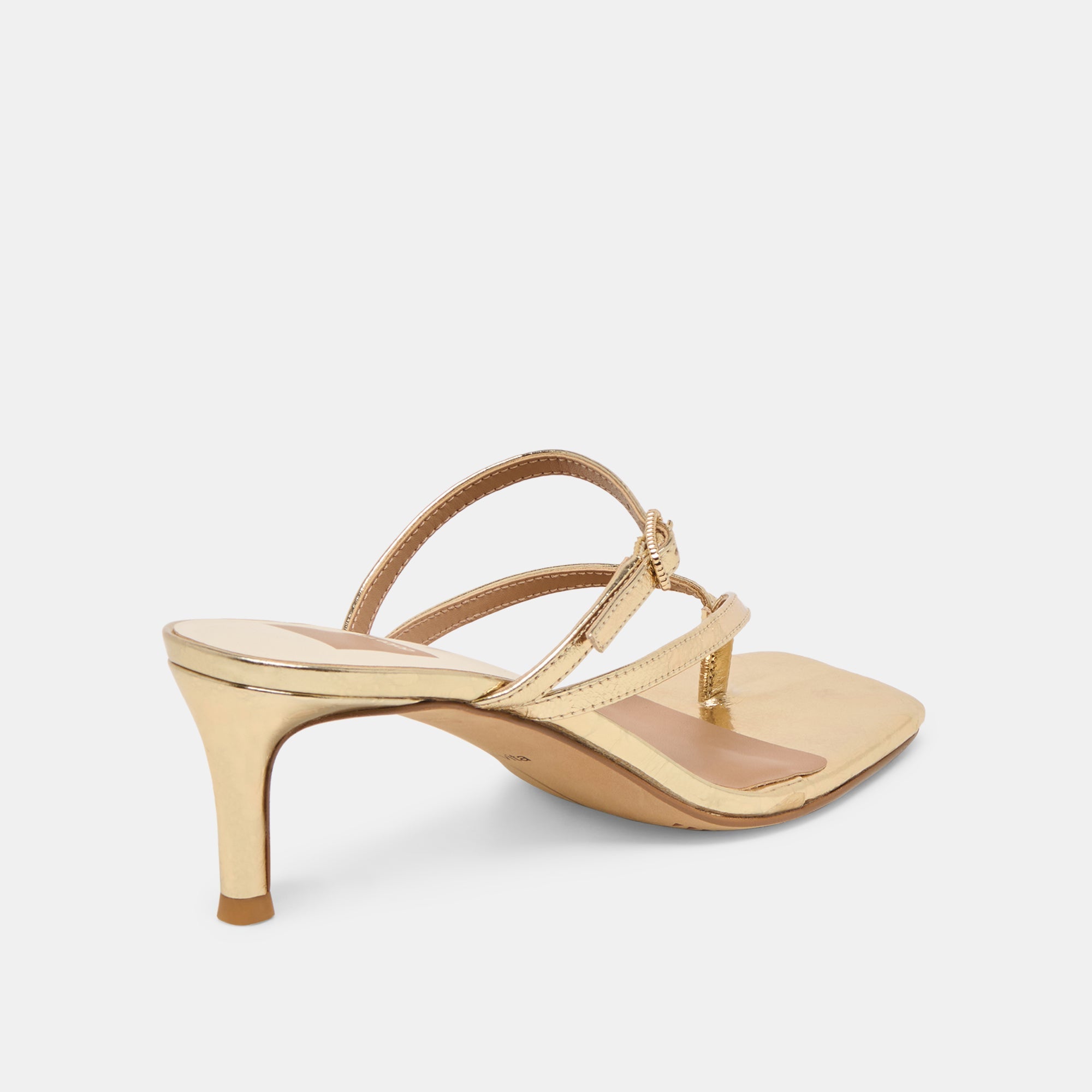 Biaga Gold Distressed Leather Heels / Dolce Vita