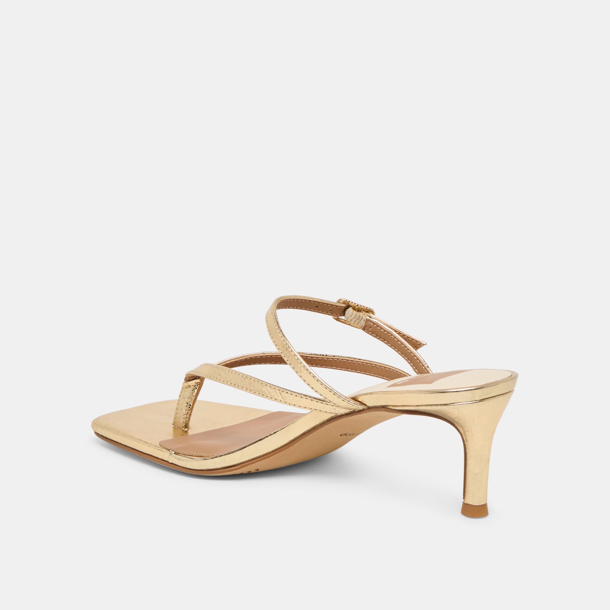 Biaga Gold Distressed Leather Heels / Dolce Vita