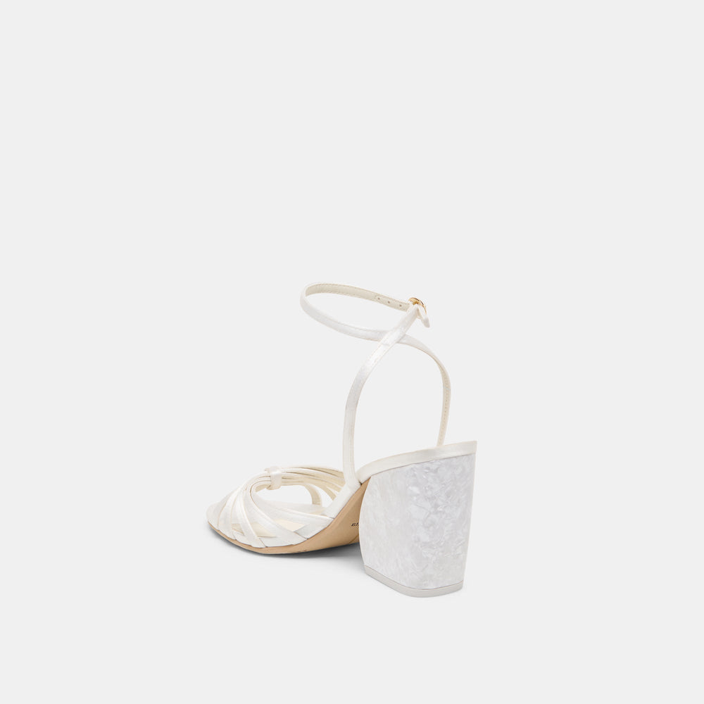 Ronica True White Satin Heels / Dolce Vita