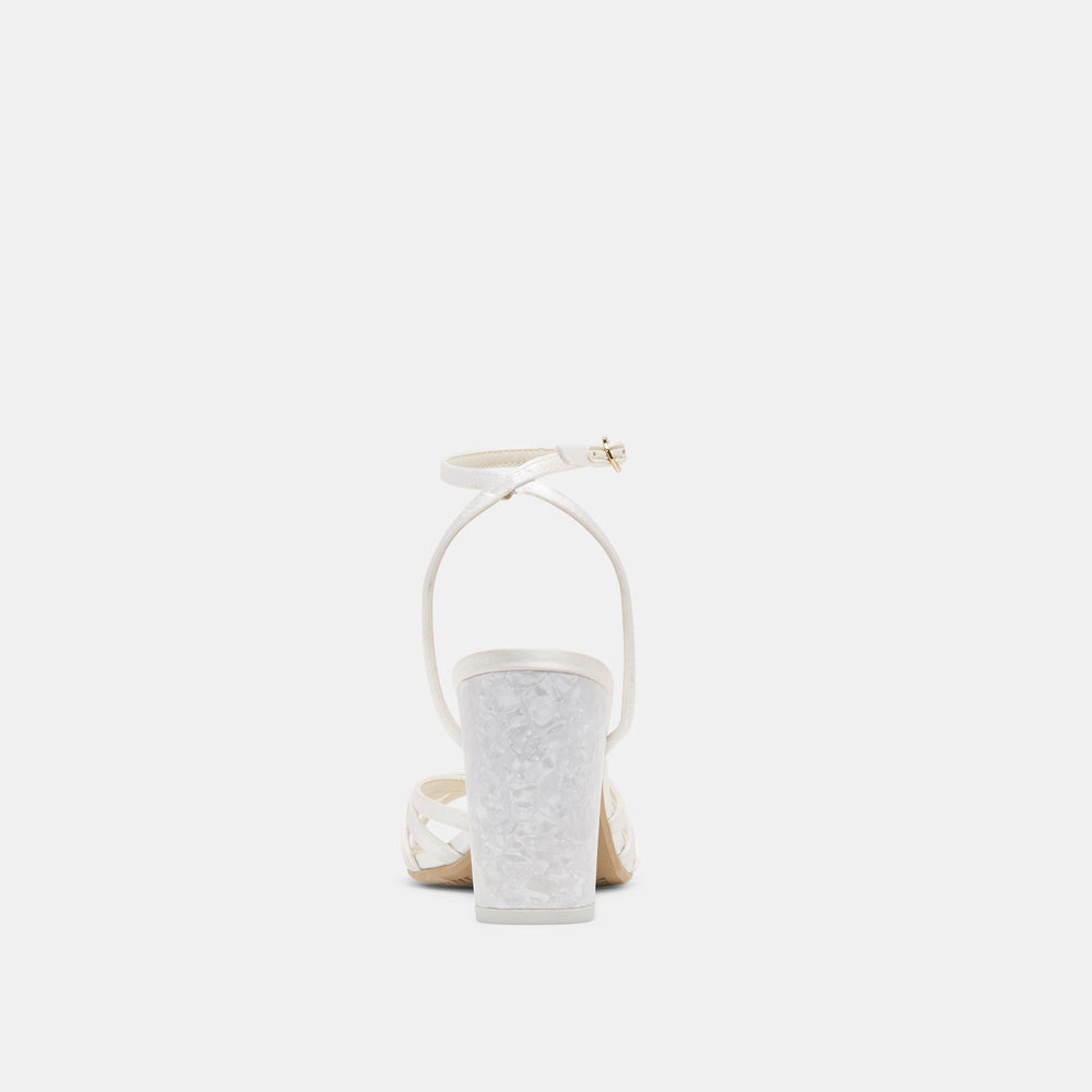 Ronica True White Satin Heels / Dolce Vita