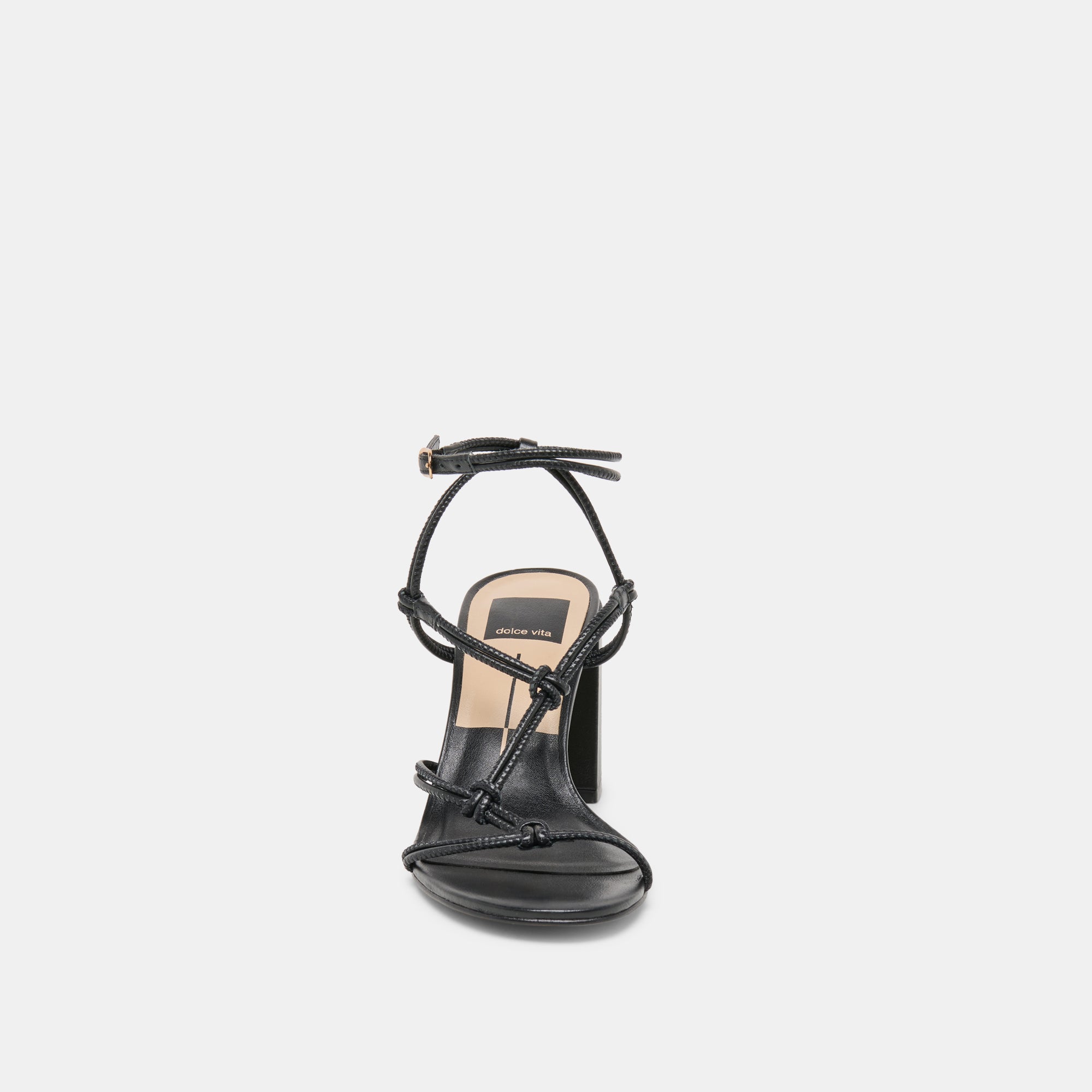 Fizzy Black Leather Heels / Dolce Vita