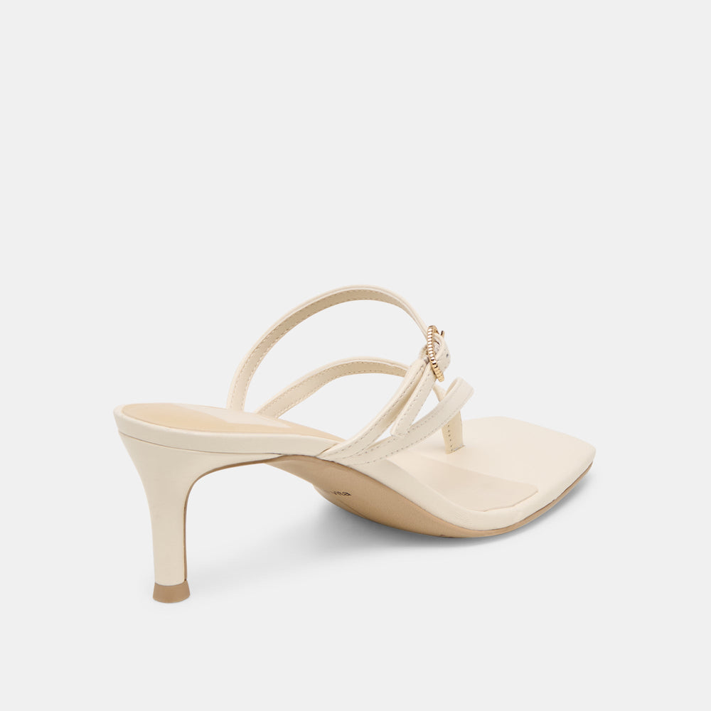 Biaga Off White Leather Heels / Dolce Vita