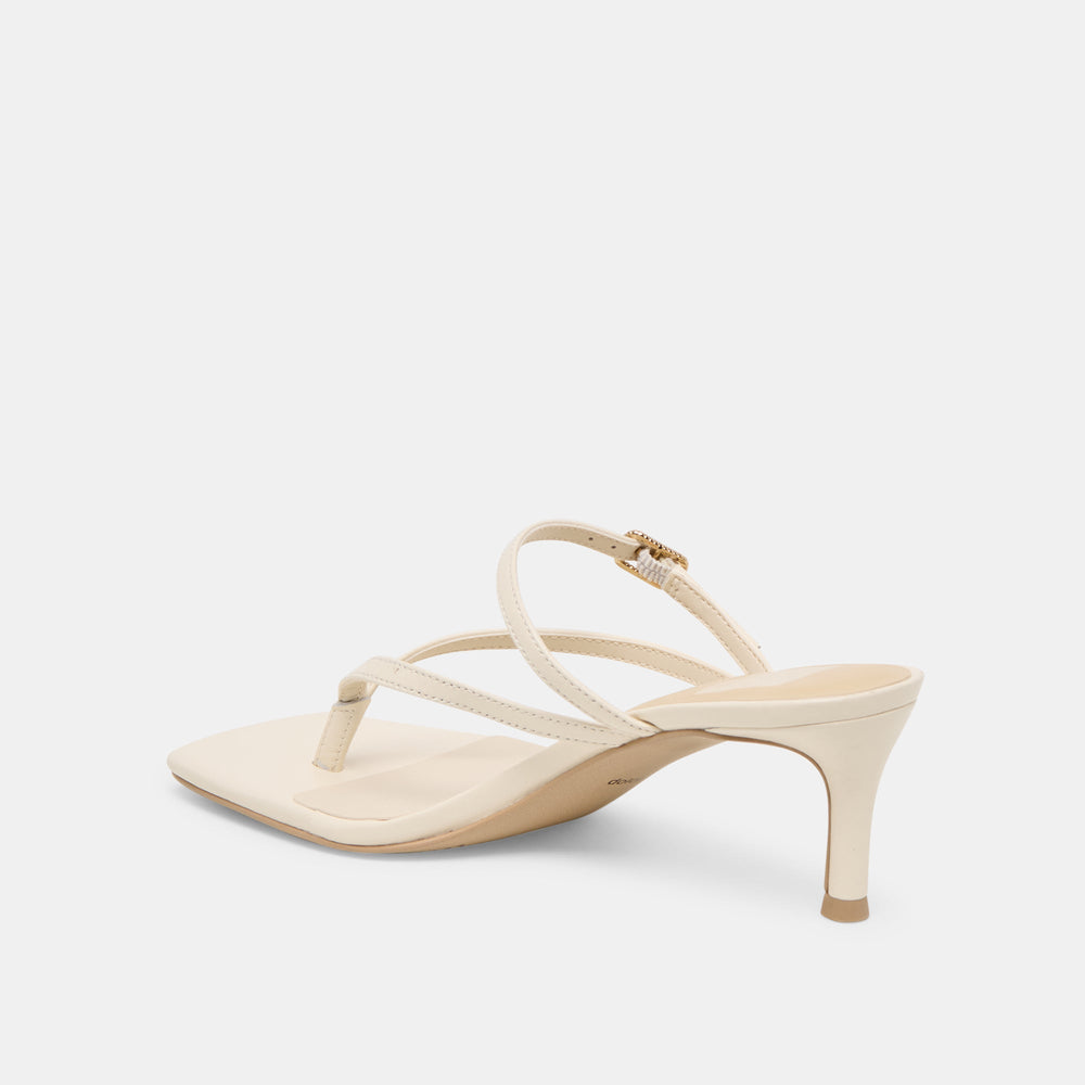 Biaga Off White Leather Heels / Dolce Vita