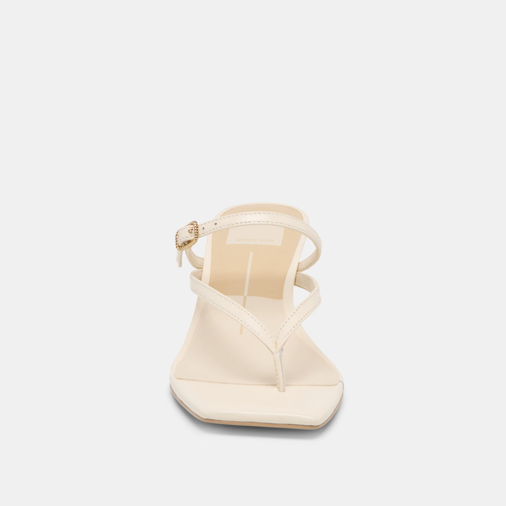 Biaga Off White Leather Heels / Dolce Vita