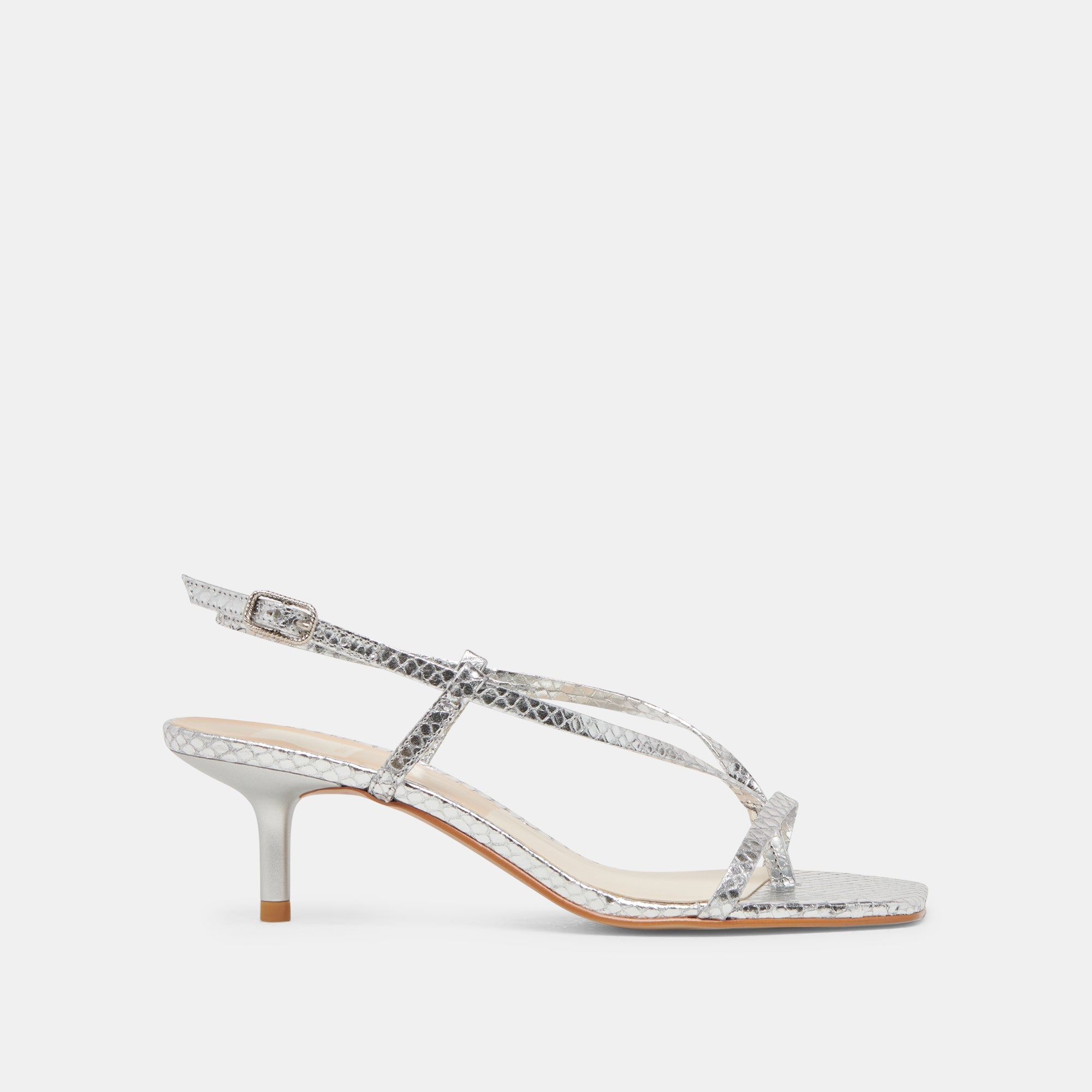 LAURY HEELS SILVER EMBOSSED LEATHER
 – Dolce Vita / Dolce Vita