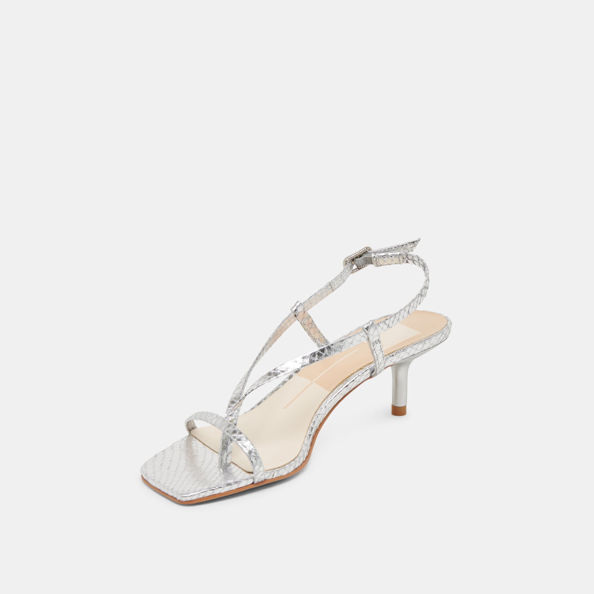LAURY HEELS SILVER EMBOSSED LEATHER
 – Dolce Vita / Dolce Vita