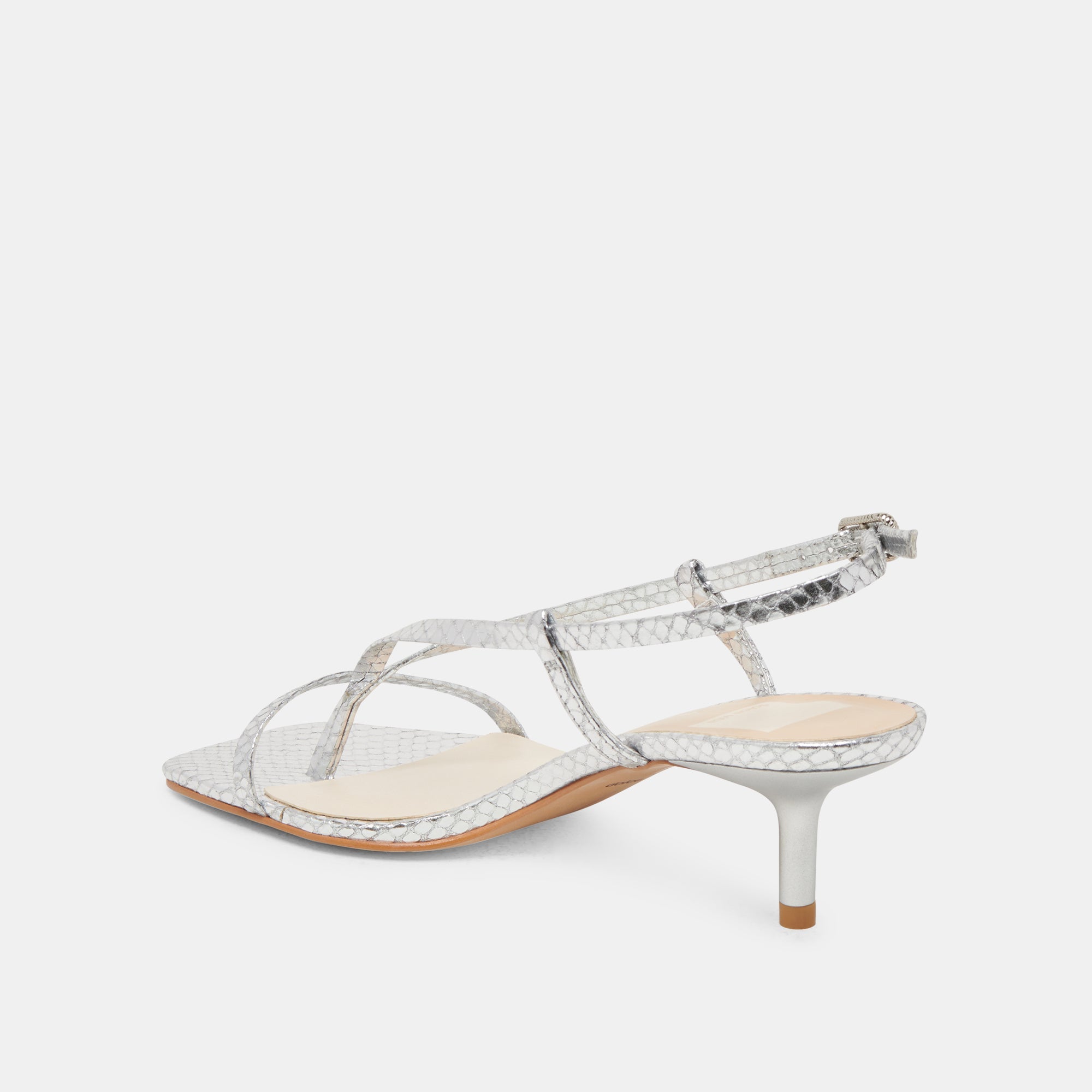 LAURY HEELS SILVER EMBOSSED LEATHER
 – Dolce Vita / Dolce Vita