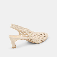 Fawne Creme Woven Stella Heels / Dolce Vita