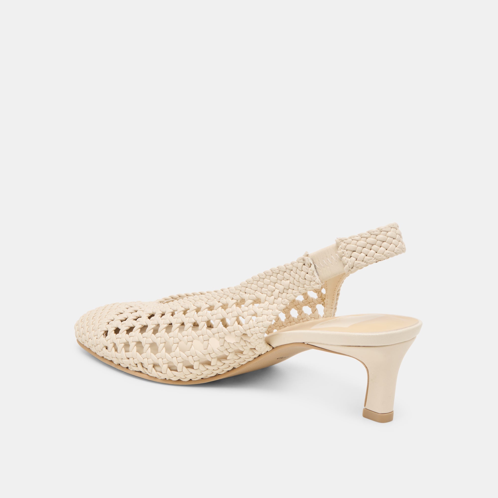 Fawne Creme Woven Stella Heels / Dolce Vita