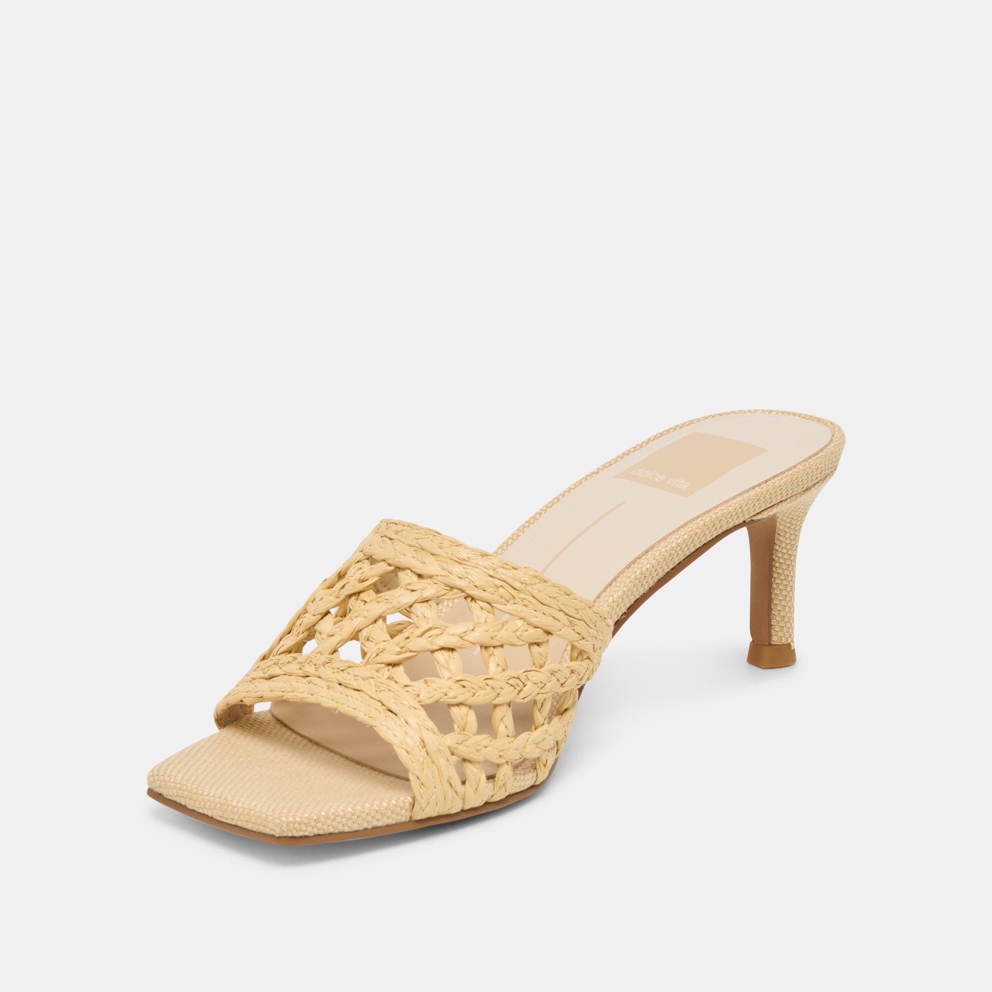 Bowen Lt Natural Raffia Heels / Dolce Vita