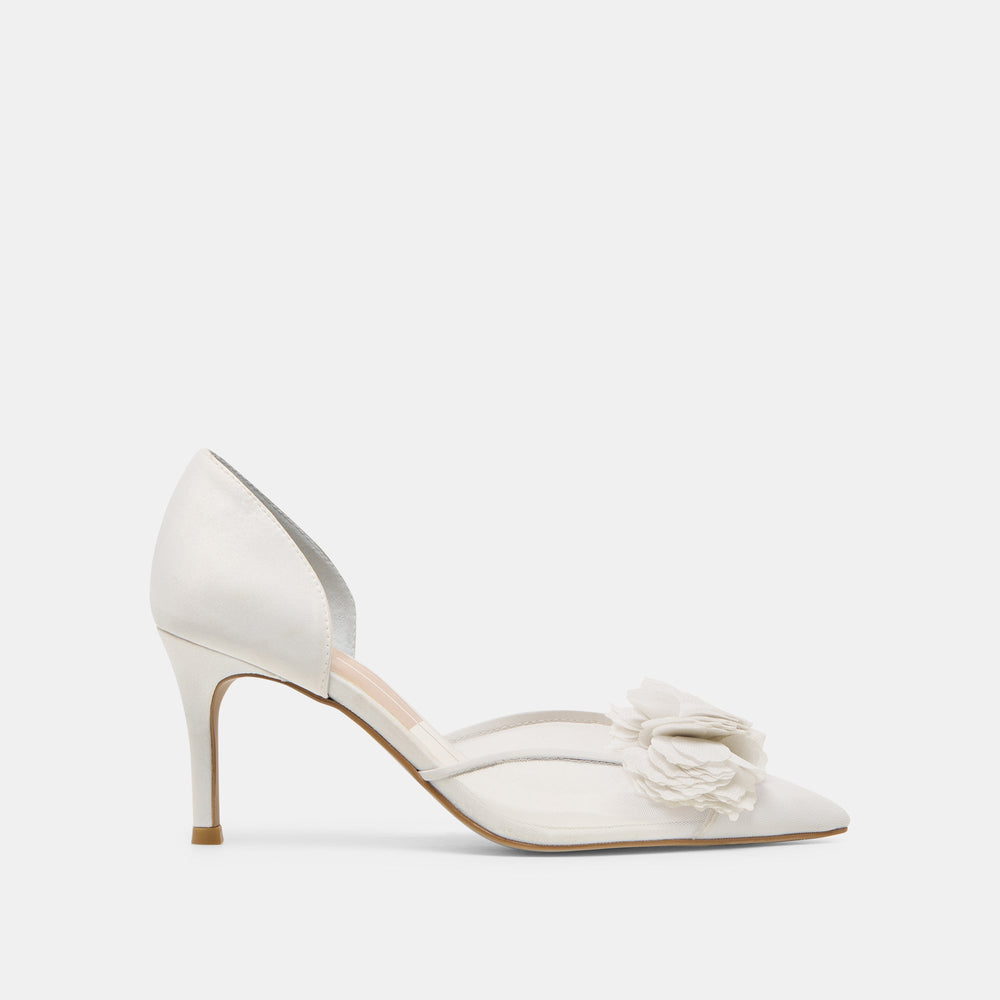 Evelin White Mesh Heels / Dolce Vita
