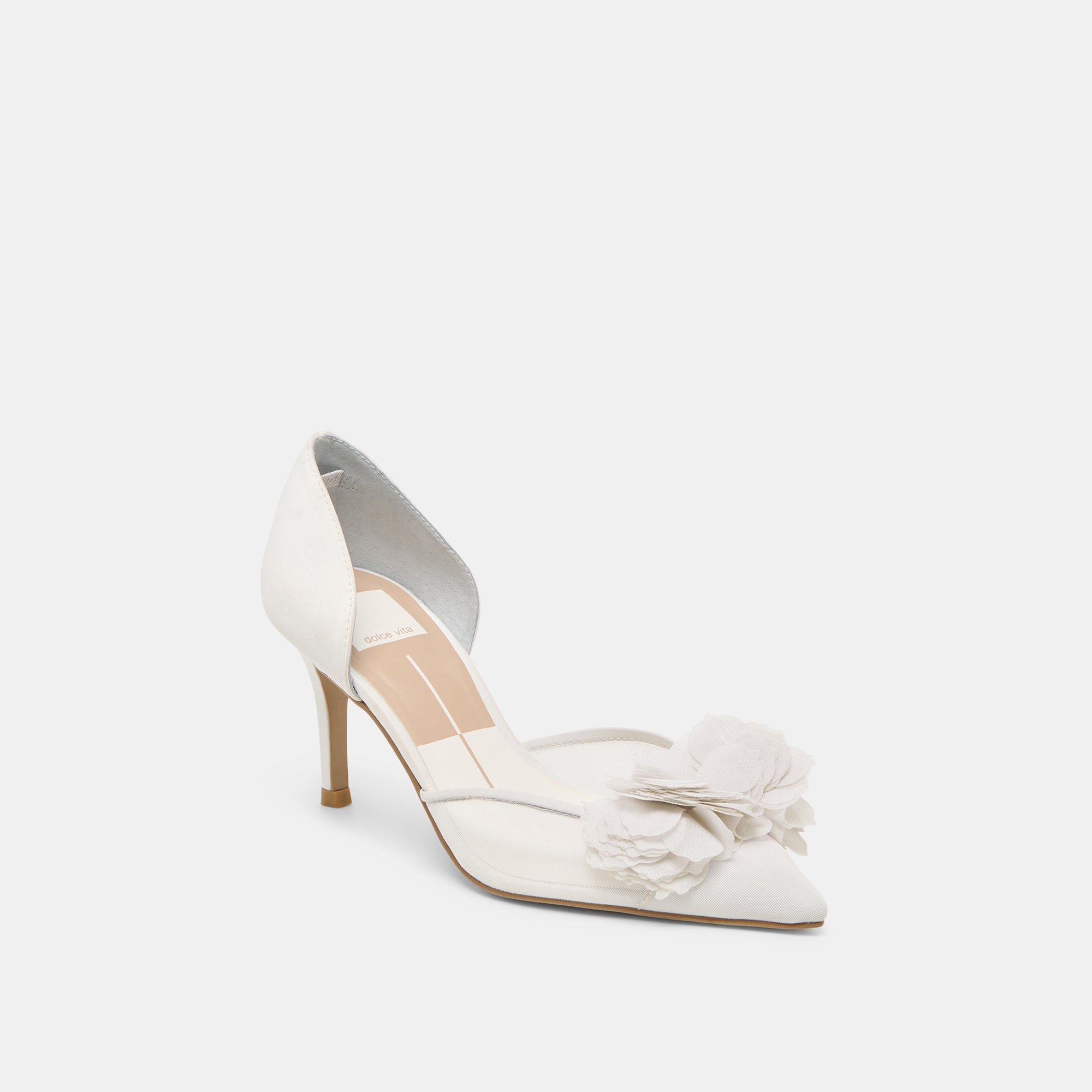 Evelin White Mesh Heels / Dolce Vita