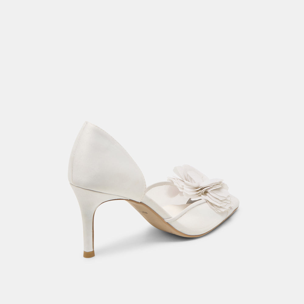Evelin White Mesh Heels / Dolce Vita