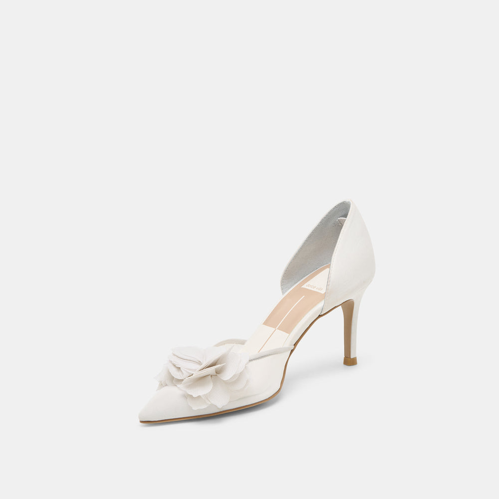 Evelin White Mesh Heels / Dolce Vita