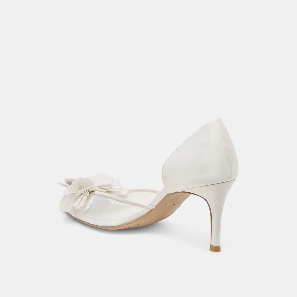 Evelin White Mesh Heels / Dolce Vita