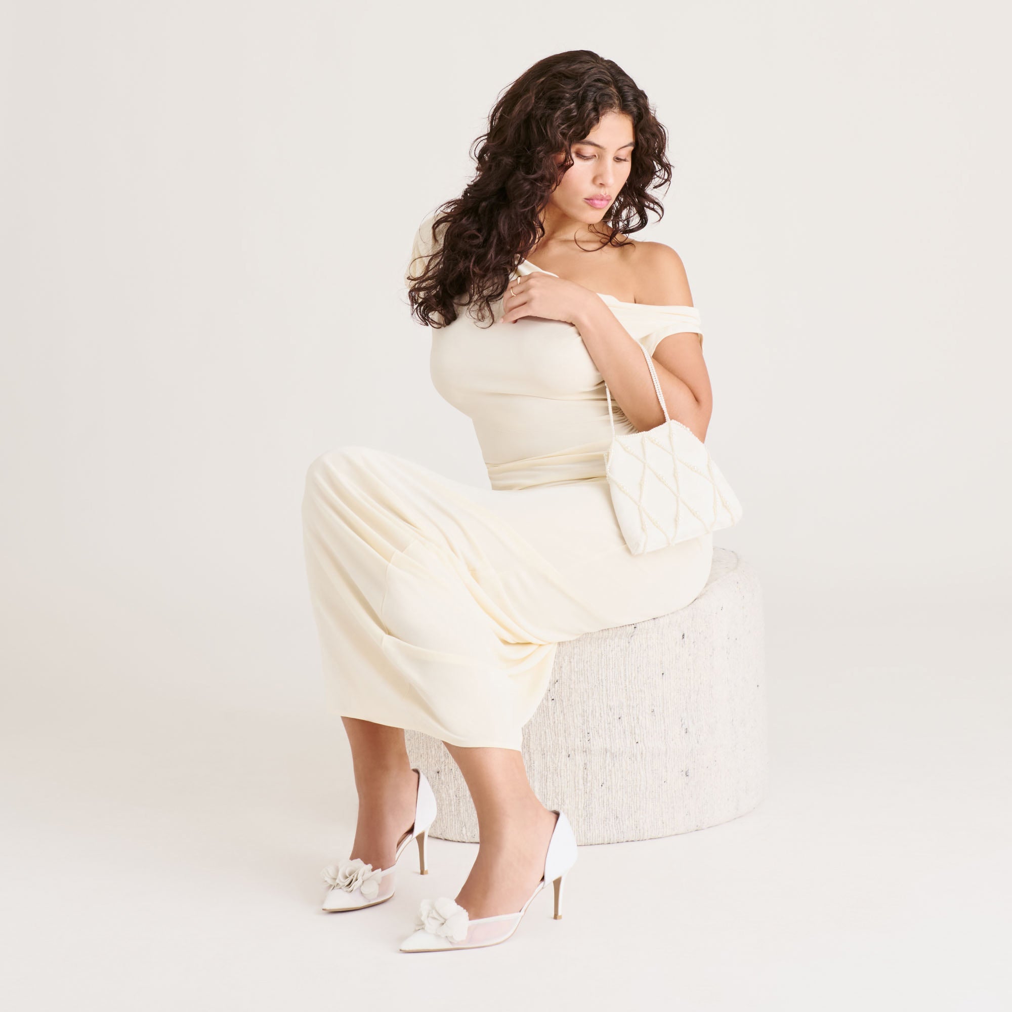 Evelin White Mesh Heels / Dolce Vita