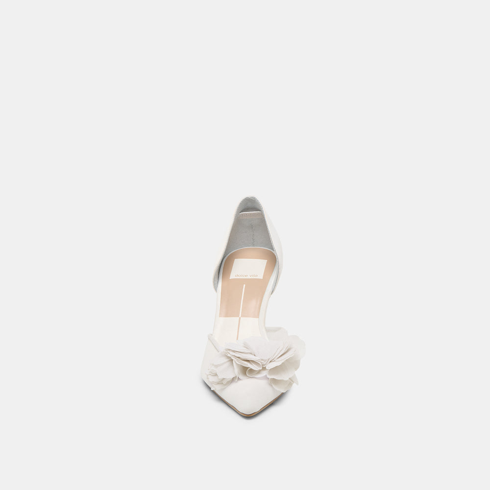 Evelin White Mesh Heels / Dolce Vita