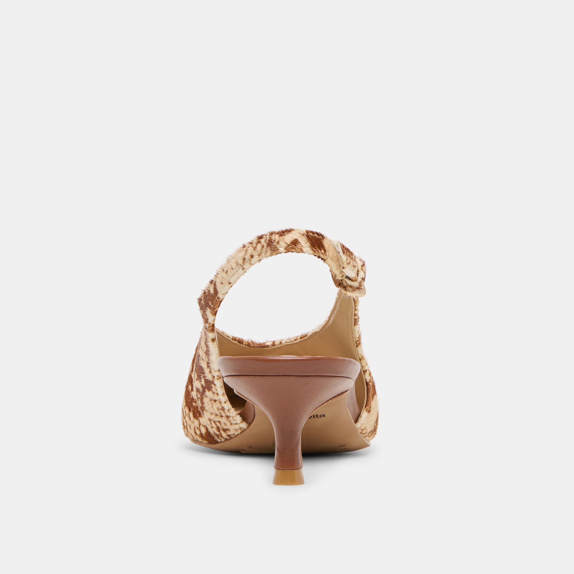 Alenna Brown Snake Calf Hair Heels / Dolce Vita