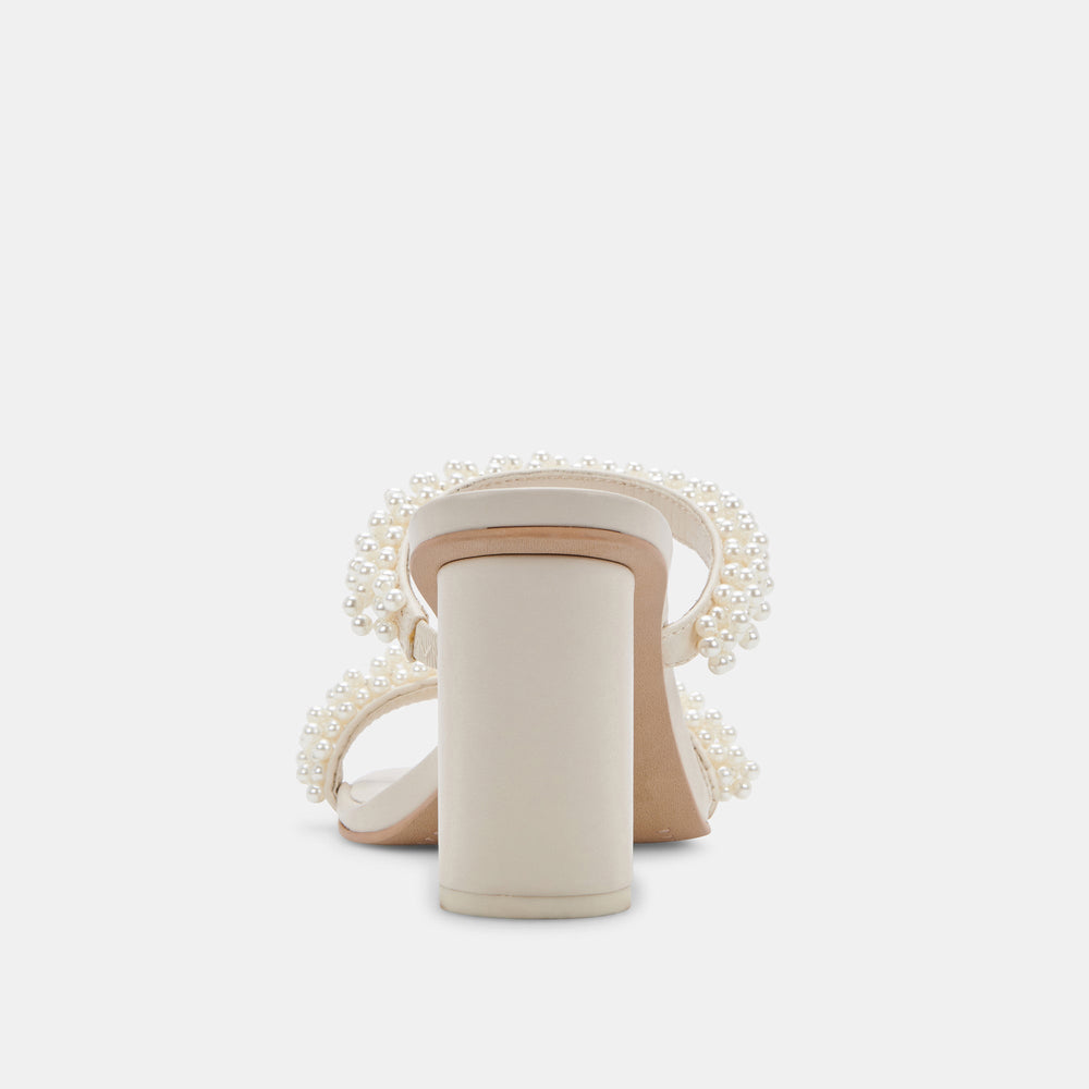 NOEL Heels Vanilla Pearls | Vanilla Pearl Bead Heels
 – Dolce Vita / Dolce Vita