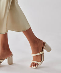 NOEL Heels Vanilla Pearls | Vanilla Pearl Bead Heels
 – Dolce Vita / Dolce Vita