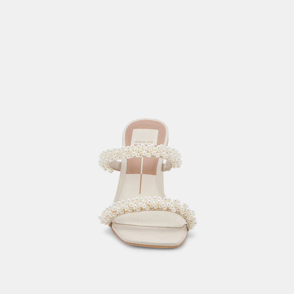 NOEL Heels Vanilla Pearls | Vanilla Pearl Bead Heels
 – Dolce Vita / Dolce Vita