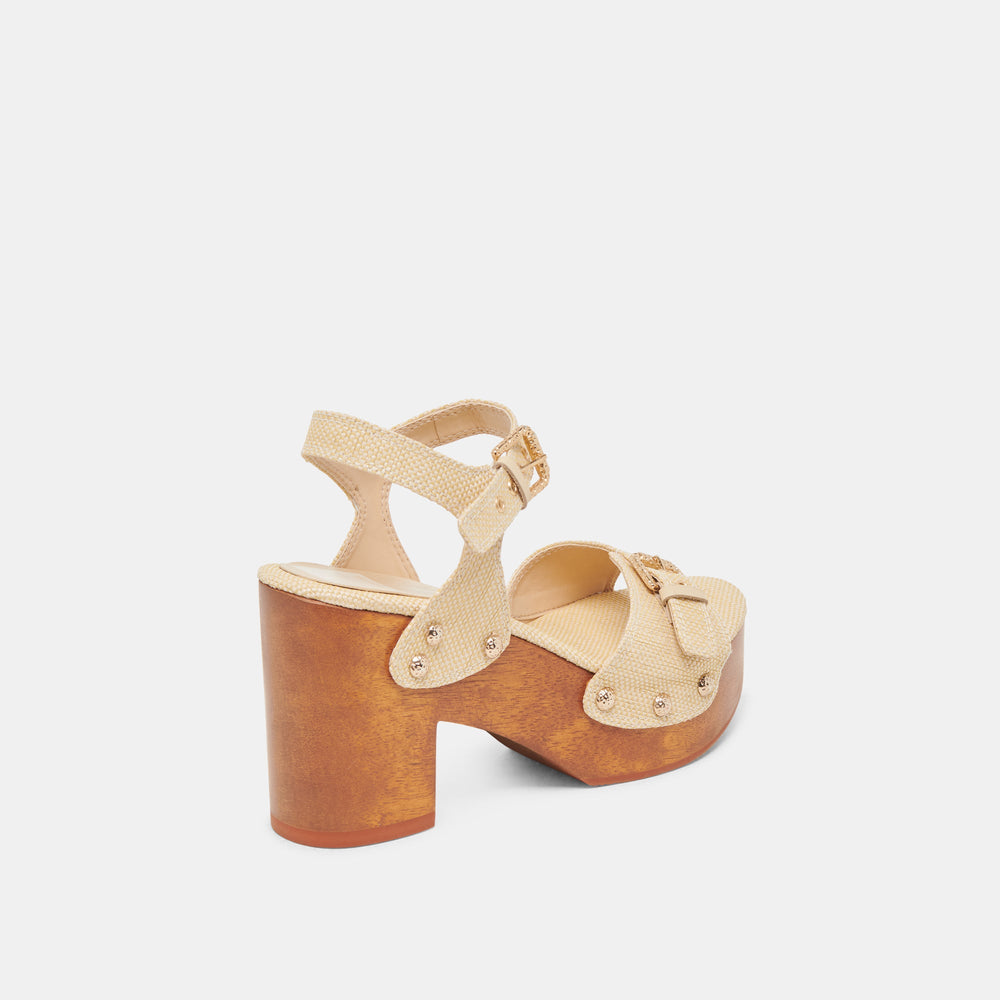 YANDY HEELS LT NATURAL RAFFIA
 – Dolce Vita / Dolce Vita