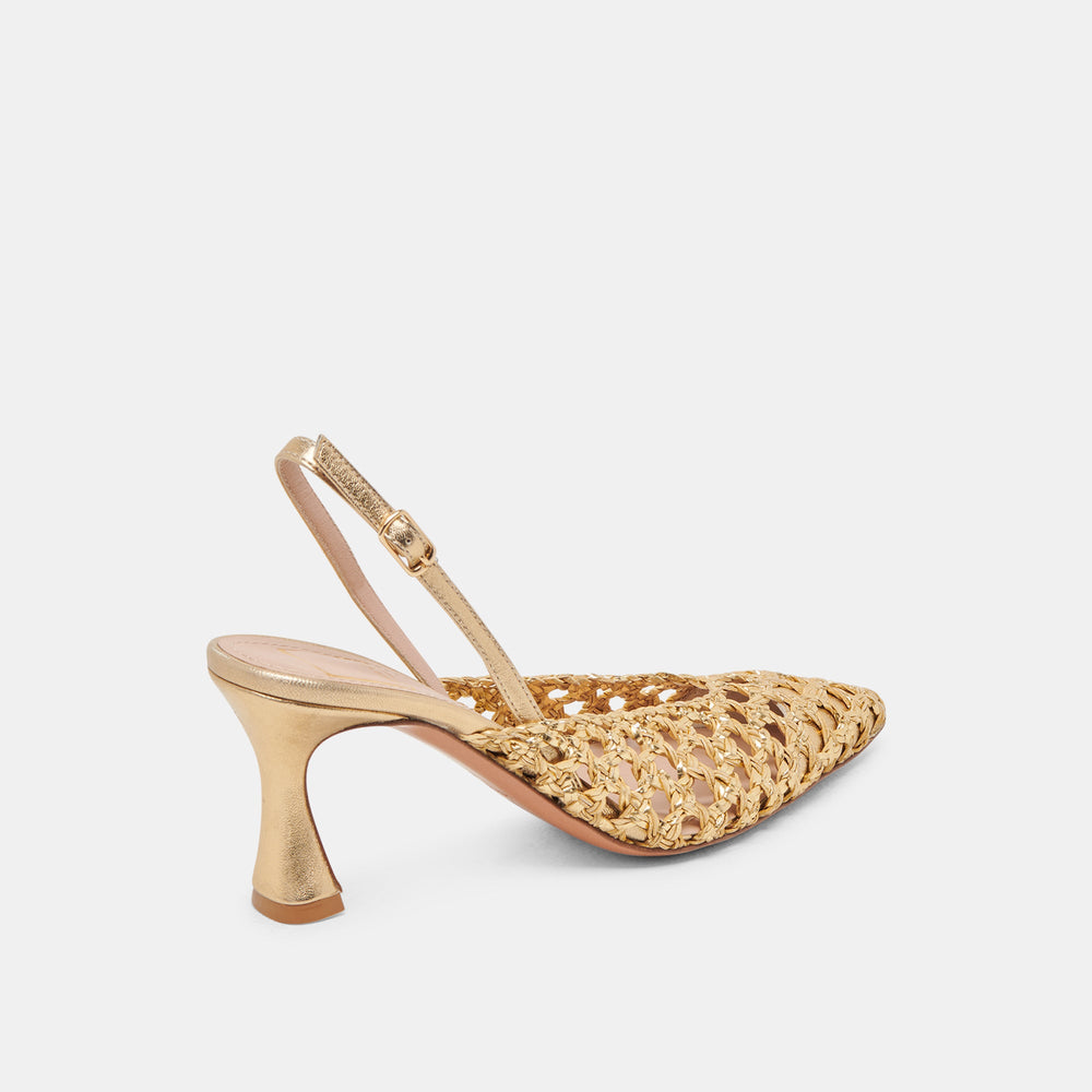GLORIA HEELS GOLD WOVEN
 – Dolce Vita / Dolce Vita