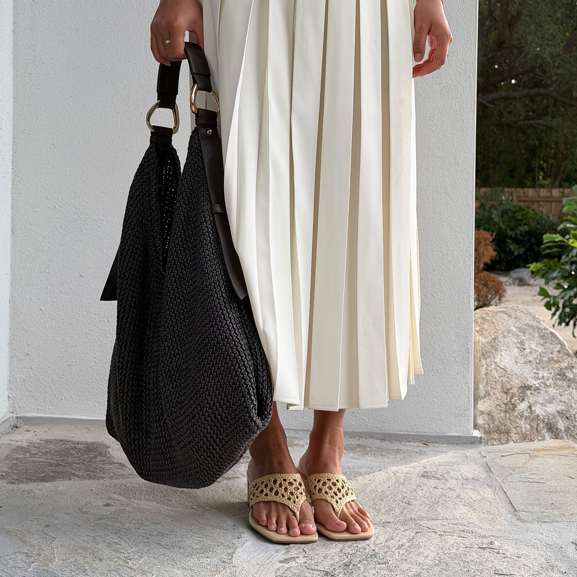Barlo Lt Natural Woven Raffia Heels / Dolce Vita